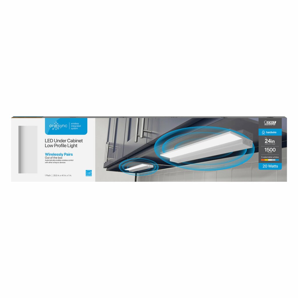 Feit Electric UCL24FP/5CCTCAG3 20W LED Flat Panel Fixture 24 in.