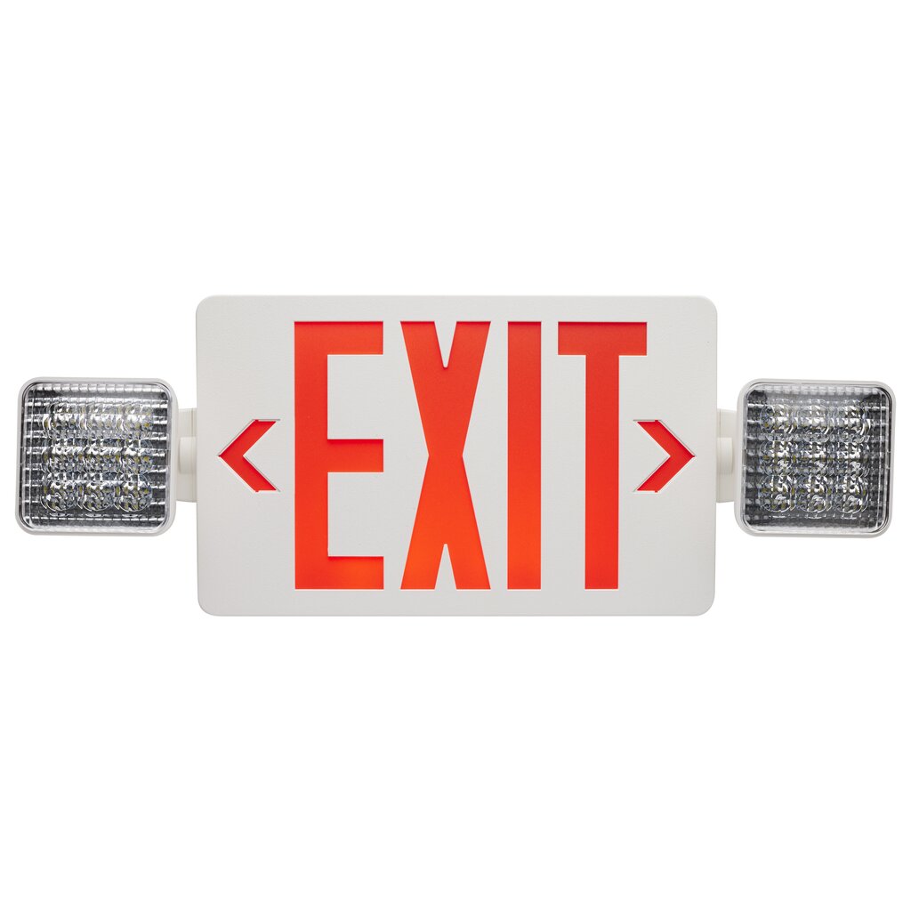 Satco 67-122 3.5W LED Fixture Combination Red Exit Sign/Emergency