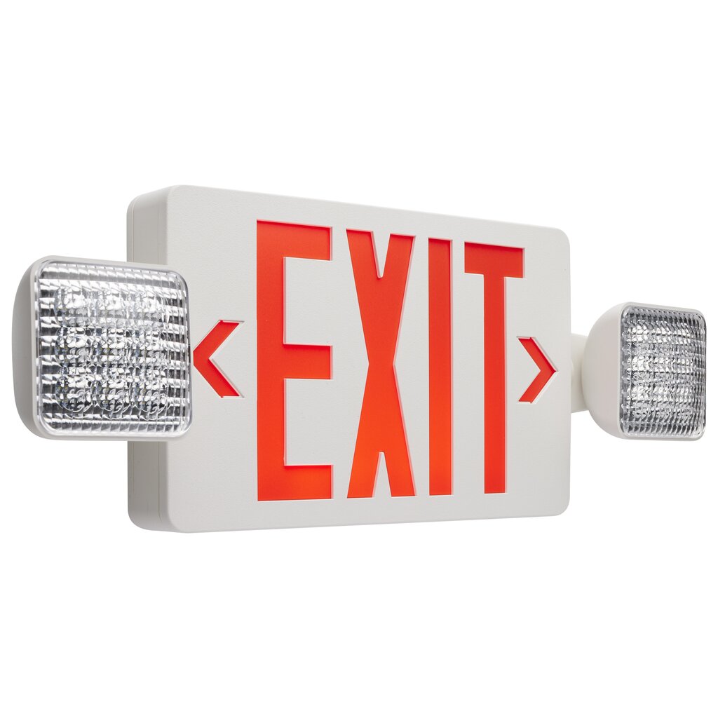Satco 67-122 3.5W LED Fixture Combination Red Exit Sign/Emergency