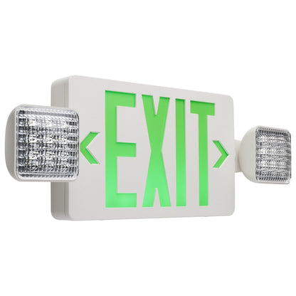 Satco 67-120 2.8W LED Fixture Combination Green Exit Sign/Emergency