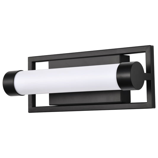 Satco 62-666 13W LED Fixture Canal Small Vanity - Matte Black Finish