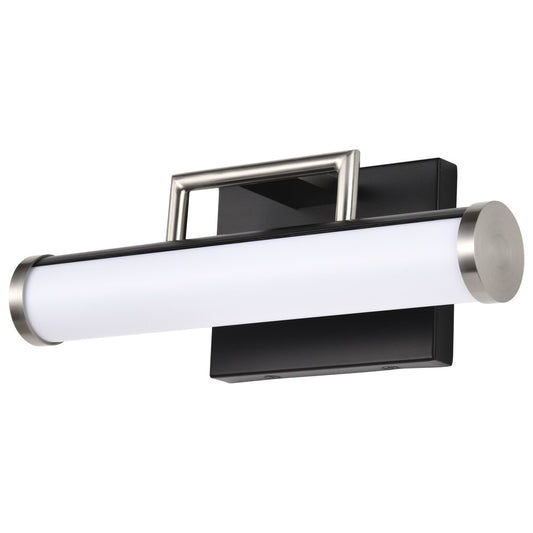 Satco 62-656 13W LED Fixture Solano Small Vanity - Black and Brushed