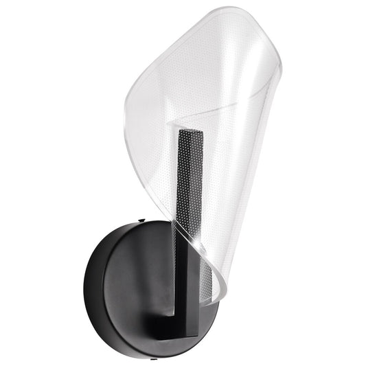 Satco 62-2282 8W LED Fixture Sedona - 13 Inch Sconce Matte Black Silk