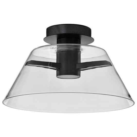 Satco 62-2064 18W LED Fixture Edmond - 17 Inch Semi Flush Matte Black