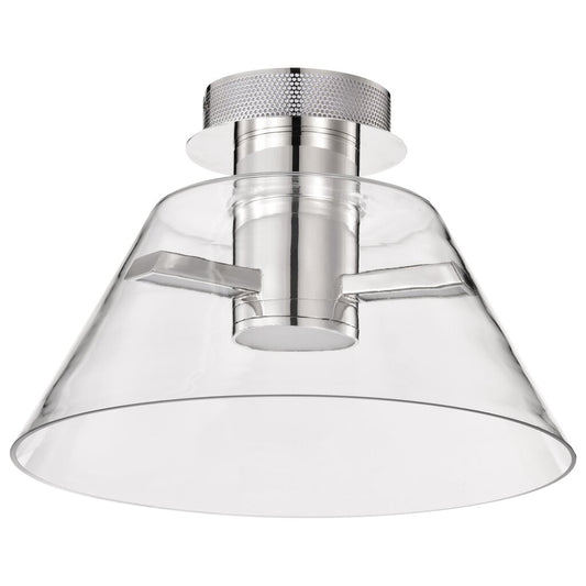 Satco 62-2053 12W LED Fixture Edmond - 14 Inch Semi Flush Polished