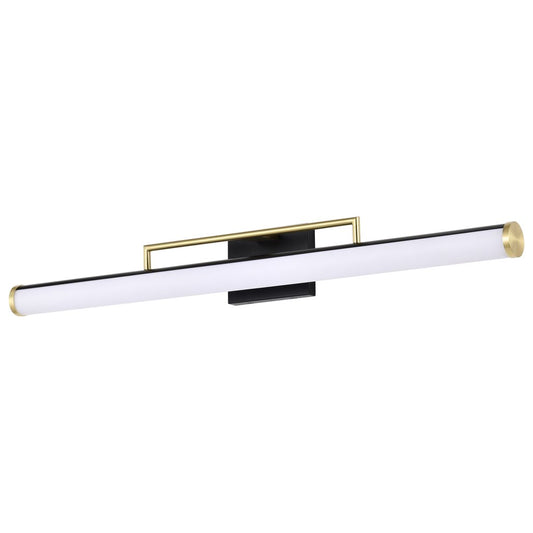 Satco 62-1539 39W LED Fixture Solano Large Vanity - Black and Brushed