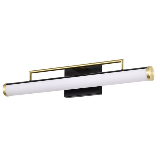 Satco 62-1538 26W LED Fixture Solano Medium Vanity - Black and Brushed