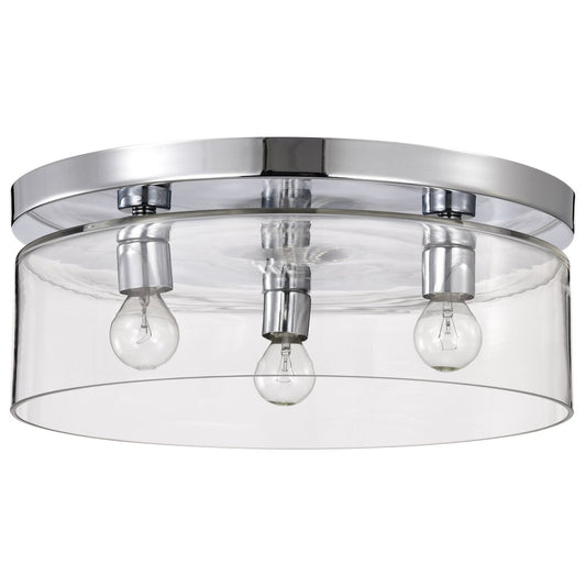 Satco 60-8074 Fixture Marlowe - 15 Inch Flush Mount Polished Nickel