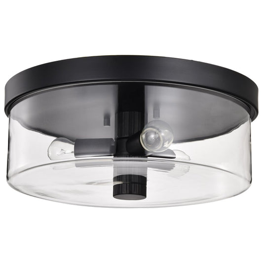Satco 60-8065 Fixture Clarksville - 15 Inch Flush Mount Matte Black