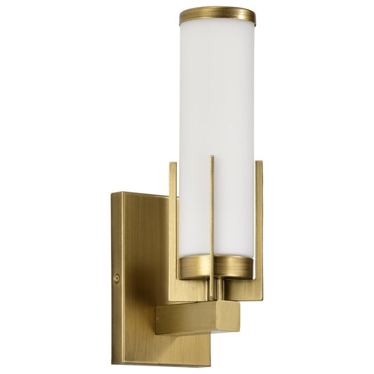 Satco 60-8041 Fixture Roselle - 1 Light Vanity Natural Brass with