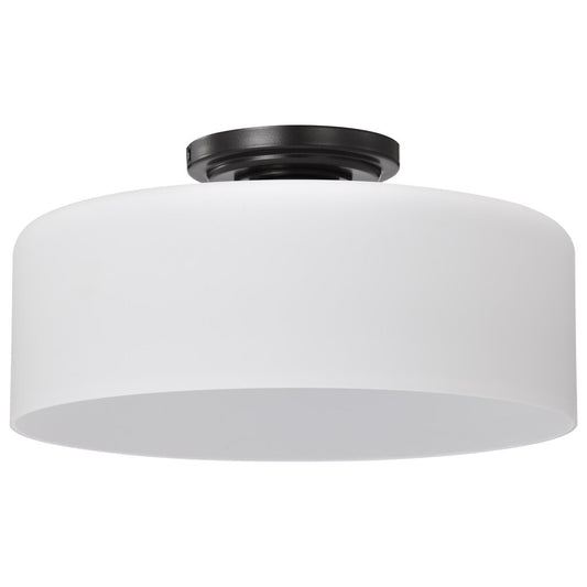 Satco 60-8035 Fixture Warren - 13 Inch Semi Flush Mount Gun Metal with