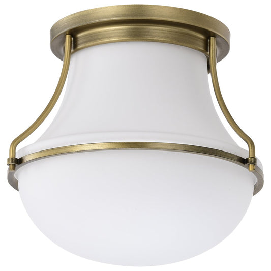 Satco 60-7860 Fixture Valdora 1 Light Flush Mount - 10 Inches Natural