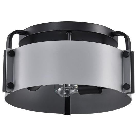 Satco 60-7850 Fixture Altos 3 Light Semi Flush - 14 Inches Gray and