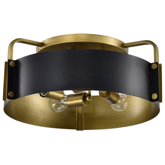 Satco 60-7841 Fixture Altos 4 Light Semi Flush - Matte Black and