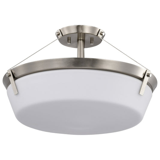 Satco 60-7762 Fixture Rowen 4 Light Semi Flush - Brushed Nickel Finish