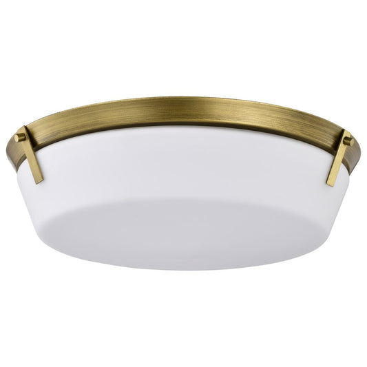 Satco 60-7751 Fixture Rowen 4 Light Flush Mount - Natural Brass Finish