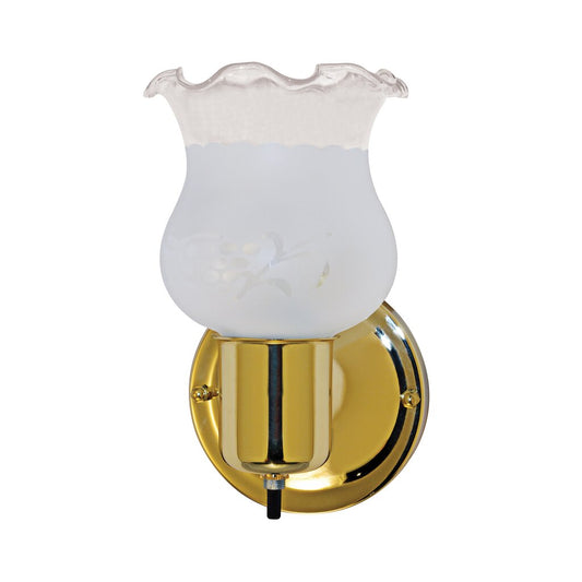 Satco 60-6097 Fixture 1 Light - 5 in. Vanity with Frosted Grape Shade