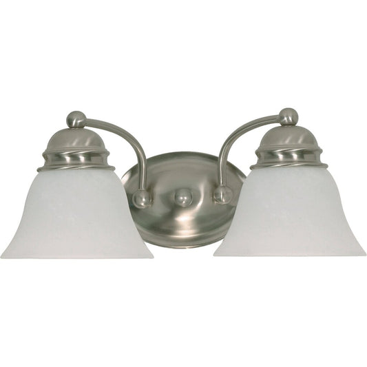 Satco 60-6078 Fixture Empire - 2 Light 15 in. Vanity with Alabaster
