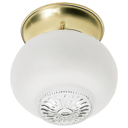 Satco 60-6029 Fixture 1 Light - 6 in. Ceiling Clear Bottom Squat Ball