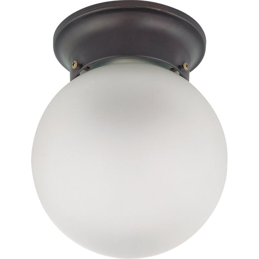 Satco 60-6012 Fixture 1 Light - 6 in. Ceiling Mount with Frosted White