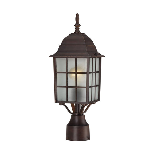 Satco 60-3483 Fixture Adams - 1 Light 17 in. Outdoor Post with Frosted