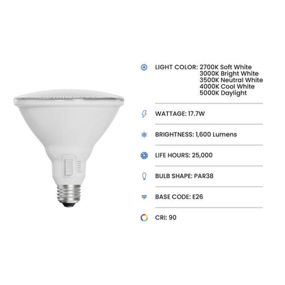 Feit Electric PAR38150DM5CCTCA 17W PAR38 CCT LED Light Bulb