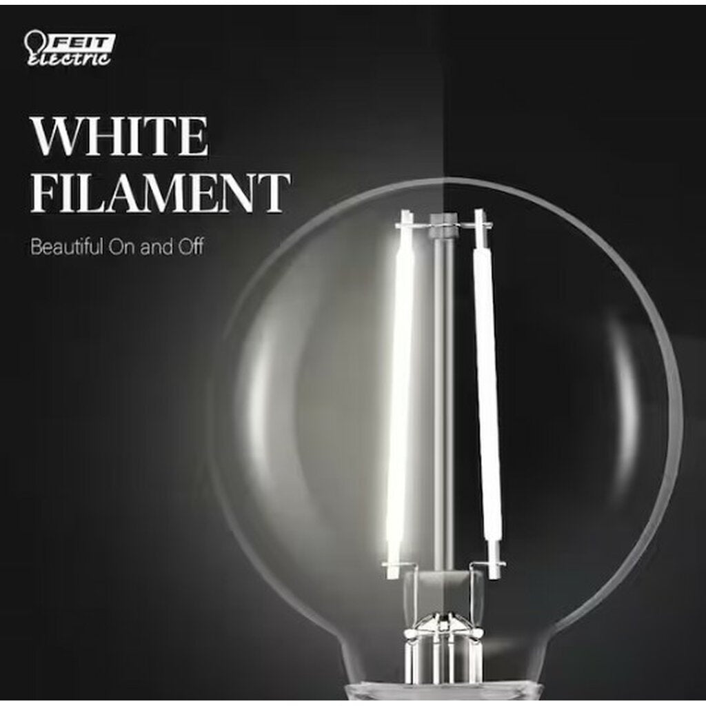 Feit Electric G1660935CAWFILHD2/24 8.3W G16.5 3500K LED Light Bulb