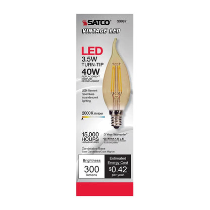 Satco S9987 3.5W CA11 LED Light Bulb