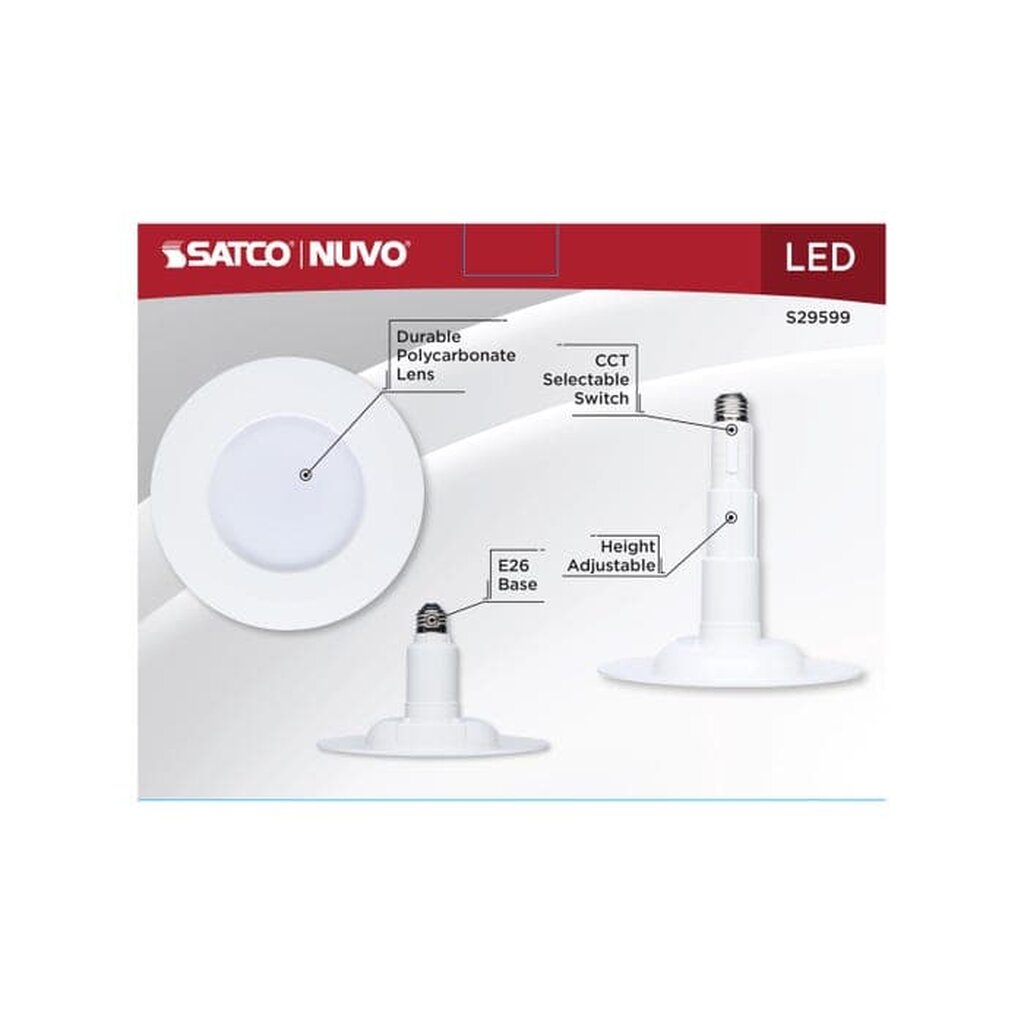 Satco S29599 12W LED Adjustable Dimmable Fixture