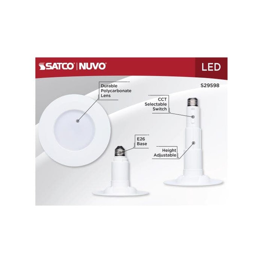 Satco S29598 8.5W LED Adjustable Dimmable Fixture
