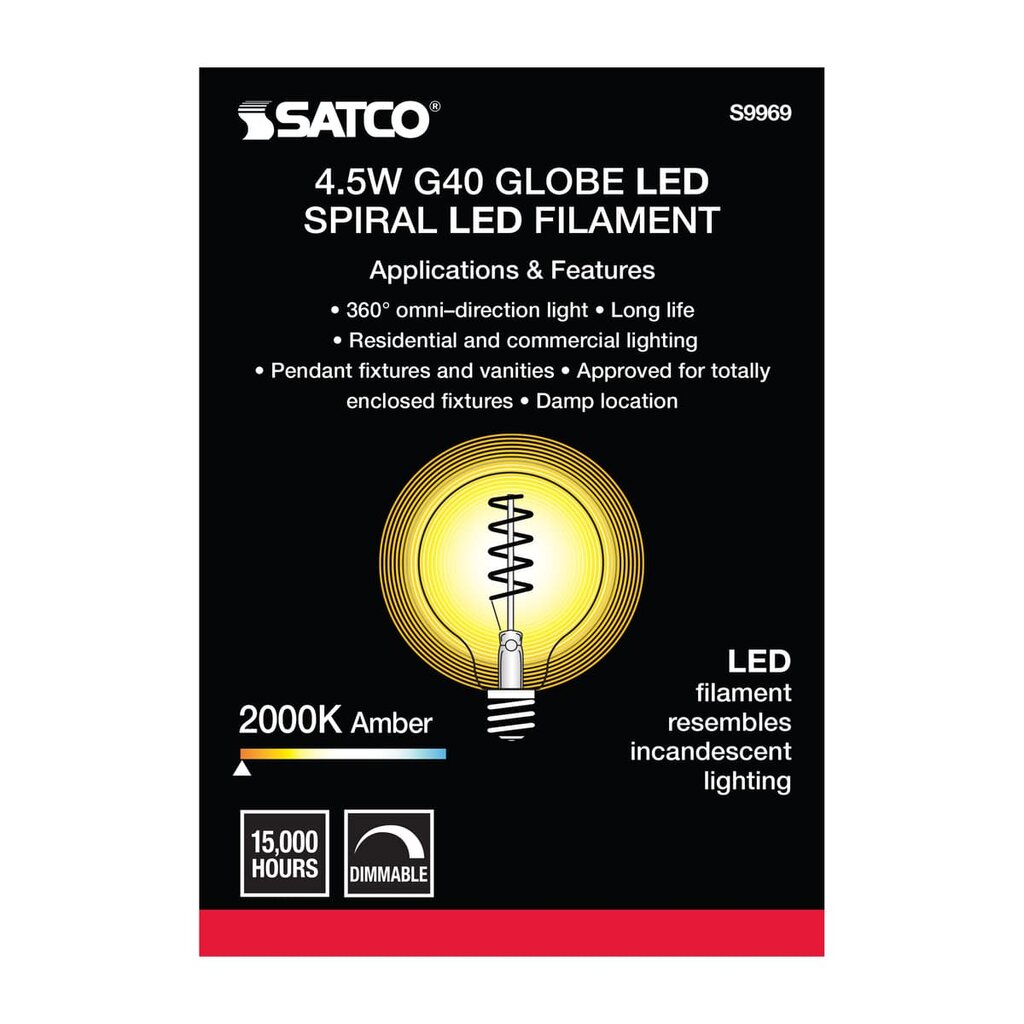 Satco S9969 4.5W G40 LED Light Bulb