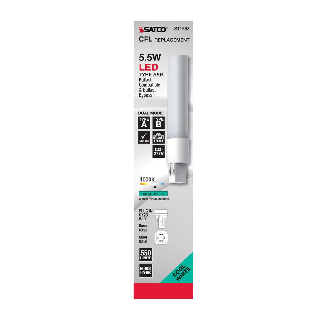 Satco S11553 5.5W LED Light Bulb