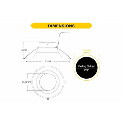 Halco 89213 24W/30W/37W LED Smooth Dimmable Fixture Commercial