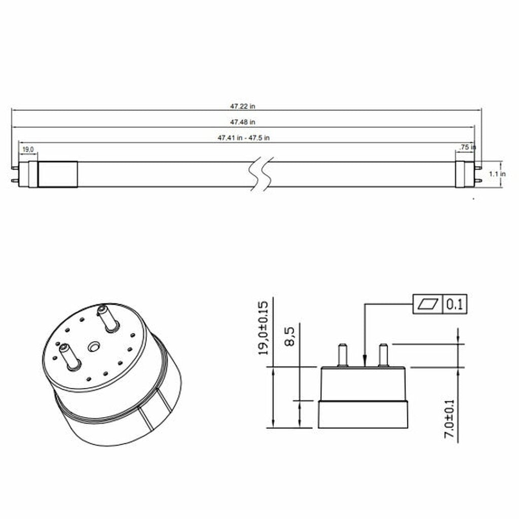 Halco 87216 14W T8 LED Light Bulb