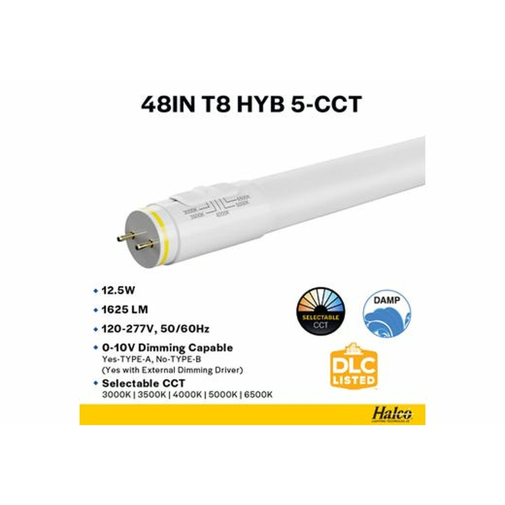 Halco 87302 12.5W T8 CCT LED Light Bulb