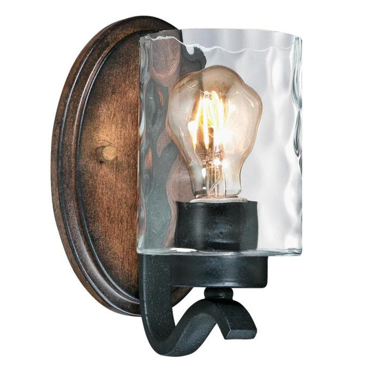 Westinghouse 6331600 Sconce Fixture 1 Light Wall Textured Iron and