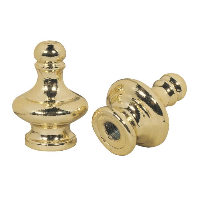 Westinghouse 7013100 LAMP ACCESSORY 2 Lamp Finials Brass Finish 70131
