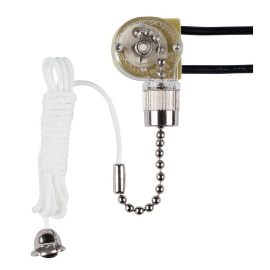 6 pack - Westinghouse 7702200 ACCESSORY-OTHER Fan Light Switch Chrome