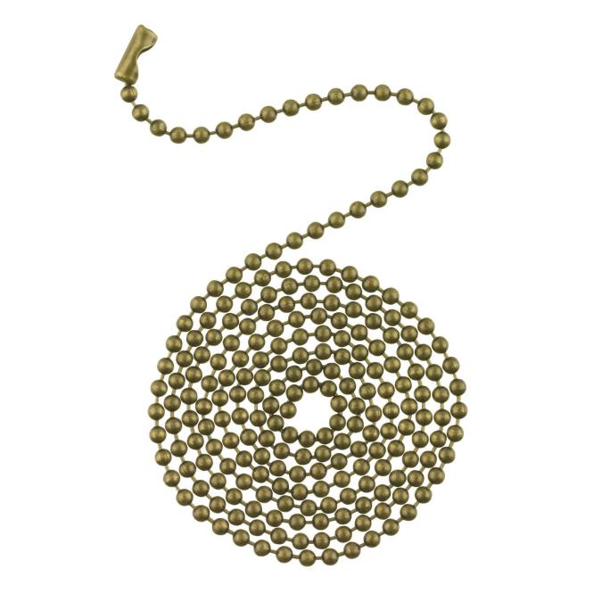 Westinghouse 7706400 3 Ft. Beaded Chain with Connector Antique Brass