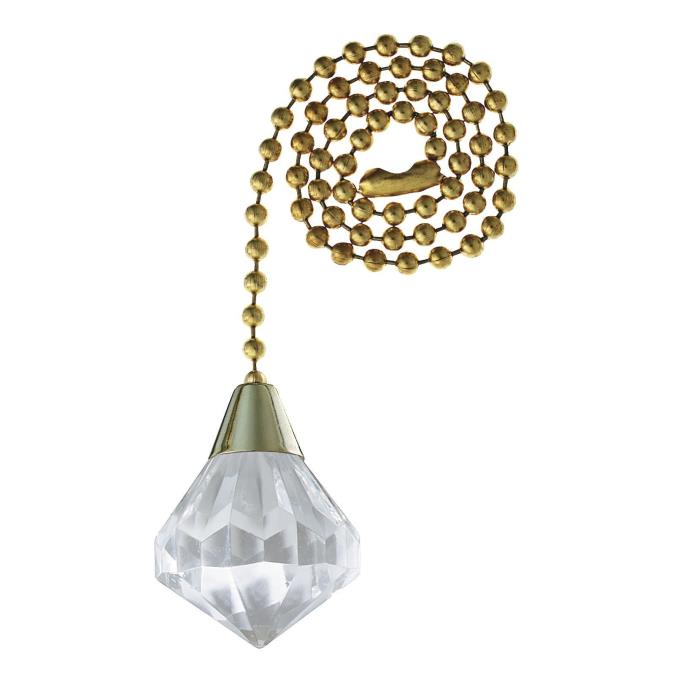 Westinghouse 7709300 Prismatic Acrylic Diamond Polished Brass Finish
